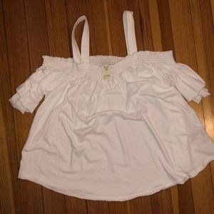 Free People White off the shoulder shirt